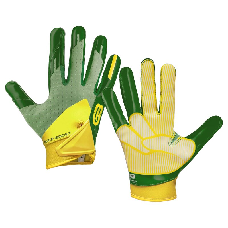 Grip Boost Stealth 5.0 Peace American Football Receiver Handschuhe - Lemon Lime grün Gelb Gr.S von GRIP BOOST