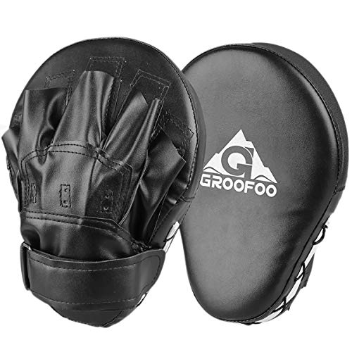 GROOFOO PU Handpratzen Boxen Kickboxen Pratzen Für Sparring Training, Boxen Pads Schlaghandschuhe Boxen für Kinder & Erwachsene MMA, Muay Thai, Karate, Dojo, Taekwondo, Kampfsport von GROOFOO