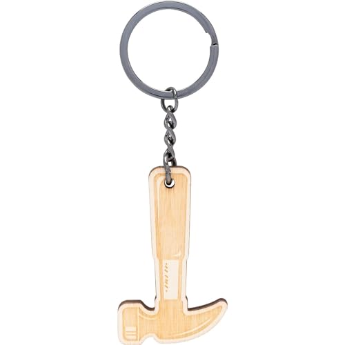 GRUSS & CO Schlüsselanhänger Motiv Hammer: Anhänger aus Holz mit Gravur von GRUSS & CO