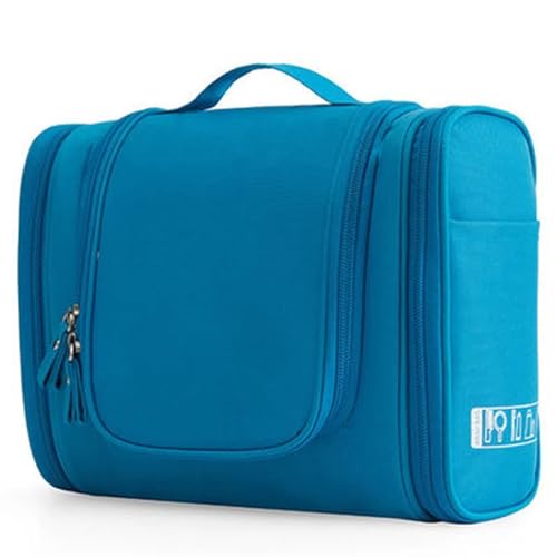 Kosmetiktasche wasserdichte Nylon-Reise-Organizer-Tasche Unisex-Frauen-Kosmetiktasche for Aufhängen von Reise-Make-up-Taschen for Waschen von Kulturbeuteln Make Up Bag (Color : Blue) von GSCLZ