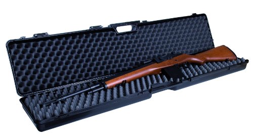 GSG Hartschalen-Waffenkoffer M 98x25x10cm lang für Taktische Gewehre, Pistolen, Magazine, Munition | mit Schaumstoffeinlage | universal medium schwarz von GSG