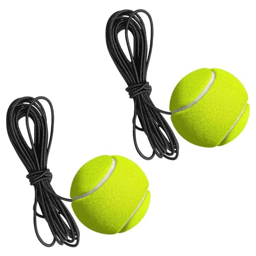 GSHFKD Tennis-Trainingsbälle mit Saiten, Tennis-Trainingsbälle und Tennis-Coaching-Ersatzbälle, Tenniszubehör, Ausrüstung für Übungsübungen (2 Stück) von GSHFKD