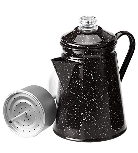 GSI Outdoors Percolator 8 Cup Krug mit Filter für Kaffee, Erwachsene, Unisex, Schwarz (Black), Einheitsgröße von GSI Outdoors
