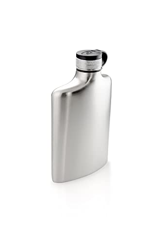 GSI Outdoors Glacier Stainless Hip Flask 8 oz Flachmann, Unisex Erwachsene, Silber, 8 oz von GSI Outdoors