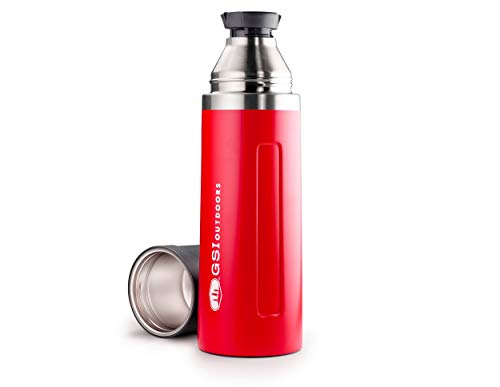 GSI Outdoors Glacier Vacuum Bottle Thermoskanne, Rot (Red), 1 L von GSI Outdoors