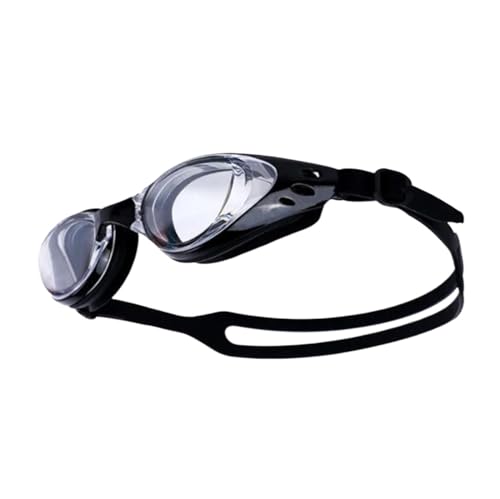 Schwimmbrille Professionelle Schwimmbrille Anti-Fog UV Einstellbare Beschichtung Männer Frauen Wasserdichte Silikon Tauchen Pool Brille Erwachsene Brillen ( Color : Clear black , Size : Adjustable ) von GSJNHY