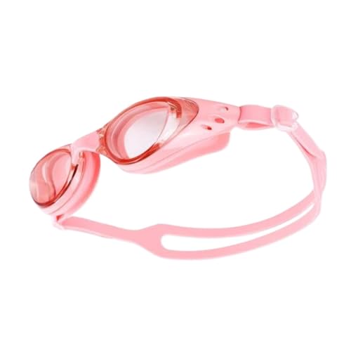 Schwimmbrille Professionelle Schwimmbrille Anti-Fog UV Einstellbare Beschichtung Männer Frauen Wasserdichte Silikon Tauchen Pool Brille Erwachsene Brillen ( Color : Clear pink , Size : Adjustable ) von GSJNHY