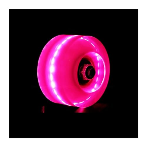 Skate Räder Quad Skates Wheels Luminous 82A 608RS inkl. Lager 58 * 32mm Speed ​​Rollschuhe for Outdoor- und Indoor-Zubehör für Das Tägliche Training (Color : Pink) von GSJNHY