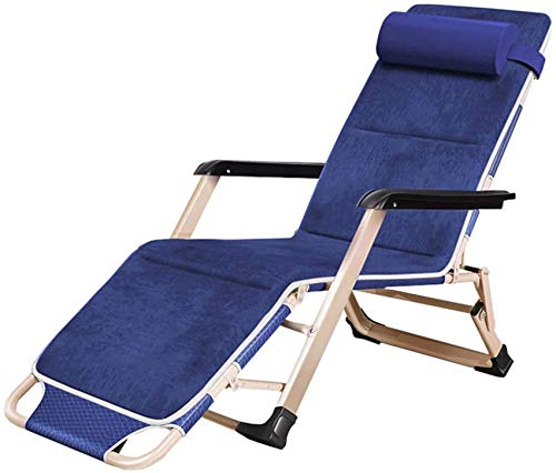 GSKXHDD Haushaltsprodukte Sonnenliegen Sonnenliege Liegestuhl Liegestuhl Gartenliegestuhl mit Armlehne Außenterrasse Camping Strand Entspannen Max. 200 kg Kapazität (Farbe: Blau) Independence von GSKXHDD
