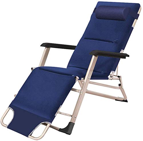 GSKXHDD Household Products Klappbare Schwerelosigkeits-Liegestühle für den Außenbereich, Gartenstühle, Sonnenliege, Liegestühle, Freizeit-Relaxstuhl für Kinder und Erwachsene mit Kopfstütze – Blau von GSKXHDD