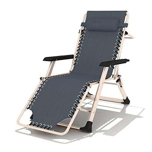 GSKXHDD Klappbarer Liegestuhl, Sonnenliege, Verstellbarer, tragbarer Zero-Gravity-Liegestuhl mit abnehmbarem Kopfstützensessel Independence von GSKXHDD