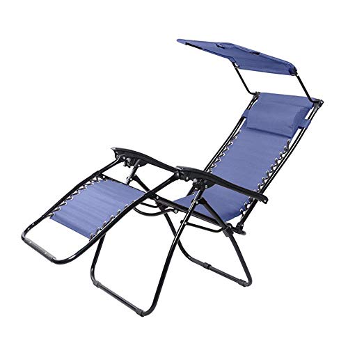 GSKXHDD Klappbarer Liegestuhl, Zero-Gravity-Stuhl mit Baldachin, Terrassen-Sonnenschutz, Lounge-Stuhl, verstellbare, klappbare Schatten-Liegestühle, Mehrfarbig, optionaler klappbarer von GSKXHDD