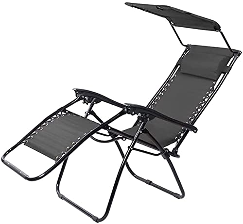 GSKXHDD Recliner Klappliegestuhl Zero Gravity Chair mit Baldachin Patio Sunshade Lounge Chair Independence von GSKXHDD