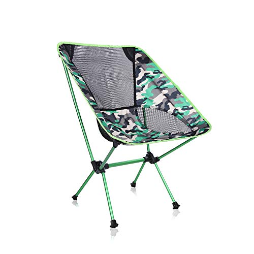 Tragbarer Campingstuhl, ultraleichter Gartenstuhl, klappbarer Angelstuhl – strapazierfähig, 150 kg Tragkraft, kompakt, tragbarer Outdoor-Stuhl mit Tragetasche für Outdoor-Aktivitäten und Entspannung von GSKXHDD