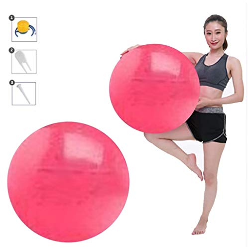 Übung Gymnastikball 100cm PVC-Antistoß for Stabilität Yoga-Kugel Fitness Yoga Geburt Assisted Kugel Geeignet for Home Gym Büro Abnehmen (Pink) von GSPYJQ