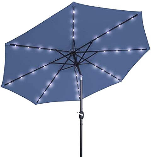 GSZCCZS Garten Parasole Sonne Parasol Parasole 2,5m Kurbel Sonnenlichtmarkt Patio Outdoor Regenschirme Selbstladung LED Garten Regenschirm Außenparasolen Parasole von GSZCCZS
