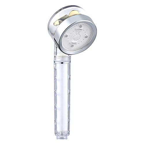 GSZCCZS LED Handheld Duschkopf 7 Farb Lichtwechsel Propeller Turbo Lüfter Hochdruckhydro Duschkopf mit Filter von GSZCCZS