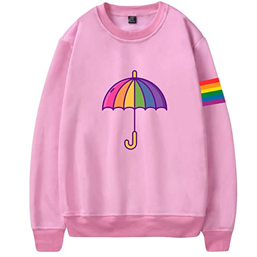 GUANGTAO Langarm Sweatshirt Gay LGBTQ Pullover LGBT Queer Hoodie Herren Herbst Sportswear, Rainbow Print Damen Casual Classic Sweatshirt Oversize von GUANGTAO