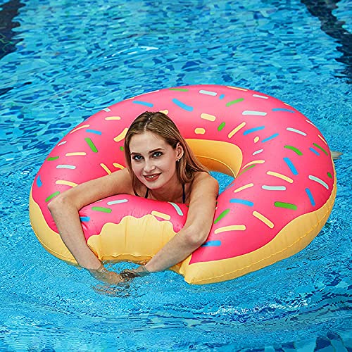 Schwimmring Erwachsene, GUBOOM Schwimmring Donut Aufblasbarer Schwimmring 120cm Großes Sommer Wasser Spielzeuge Strandspielzeug Schwimm Ring Schwimmsessel Schwimmreifen Erwachsene von GUBOOM