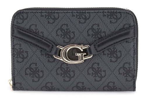 GUESS Geldbörse DEA SLG Zip Around Wallet Coal Logo dunkelgrau von GUESS