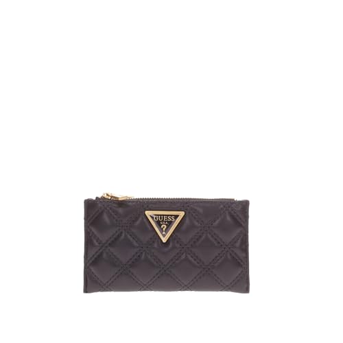 Guess Giully SLG Double Zip Coin Purse Black, Nero von GUESS