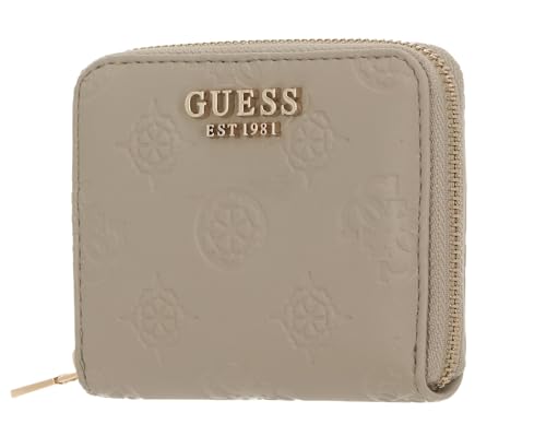 GUESS JENA SLG Zip Around Wallet S Taupe Logo von GUESS