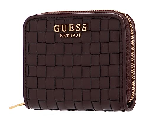 GUESS Lisbet SLG Small Zip Around Wallet Mahogany von GUESS
