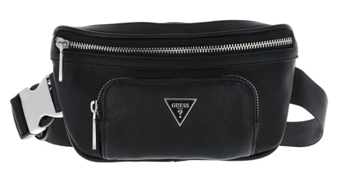 GUESS Milano Compact Bum Bag, Crossbodytasche, Saffiano Schwarz von GUESS