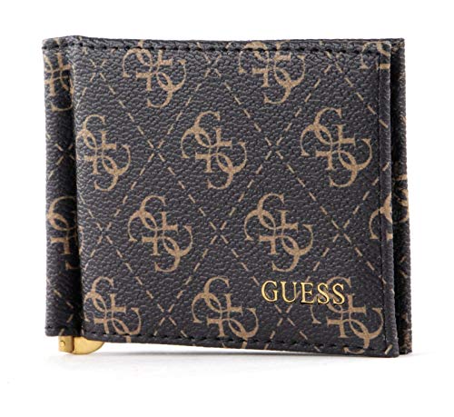 GUESS Vezzola Money Clip Card Case Dark Brown von GUESS