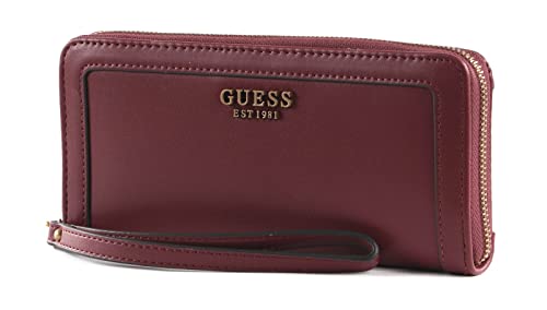 Portafoglio donna Guess zip around abey slg large merlot A23GU20 VB8555846 NERO von GUESS