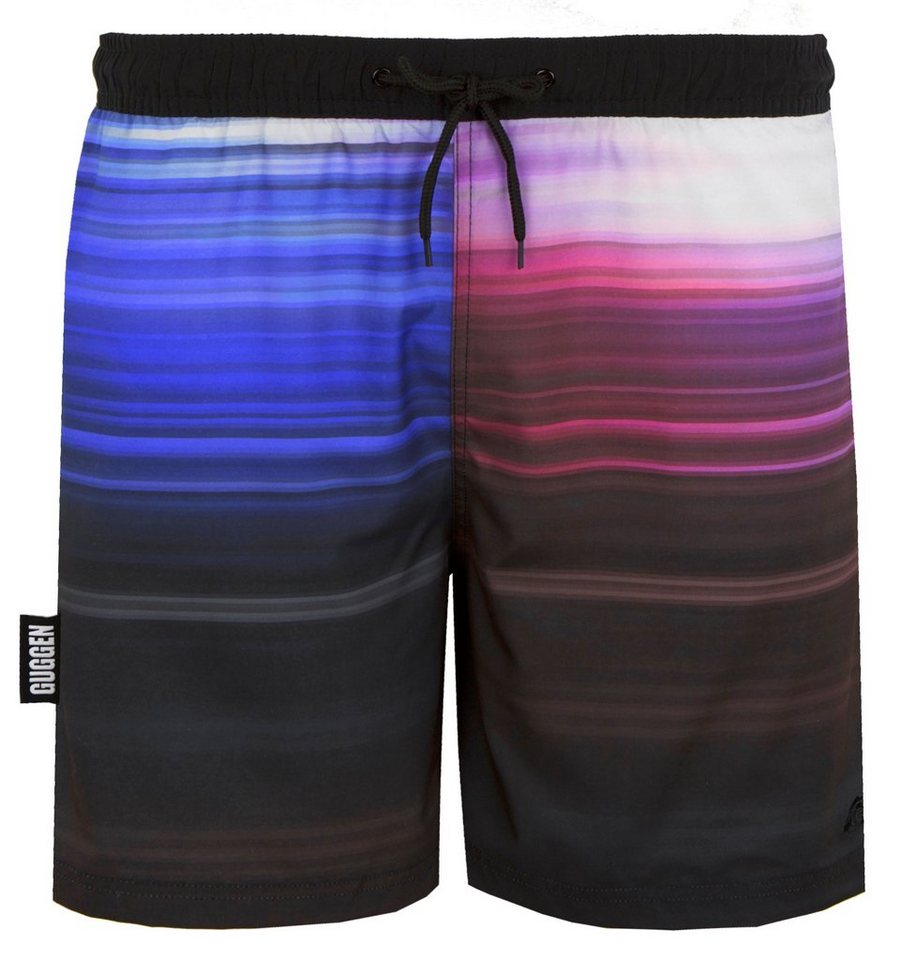 GUGGEN Mountain Badehose Badehose Herren Badeshorts Schnelltrocknend Boardshorts Beachshorts Streifen Karriert Badeshorts mit Kordel Gummizug Innenslip von GUGGEN Mountain