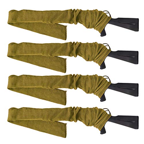 GUGULUZA Socken für Gewehre,Silikon Öl behandelt Knit Fabric Shotgun Gewehr Storage Gun Socke 132 cm (Khaki) von GUGULUZA