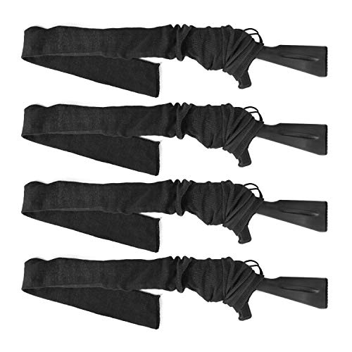 GUGULUZA Socken für Gewehre,Silikon Öl behandelt Knit Fabric Shotgun Gewehr Storage Gun Socke 132 cm (Schwarz) von GUGULUZA