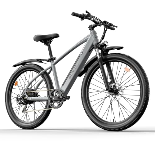 GUNAI Elektrofahrrad für Erwachsene, Elektrofahrrad GN27, 27,5 Zoll,10,4 Ah, Pedalunterstützung, City-E-Bike mit 7 Gängen – Grau von GUNAI
