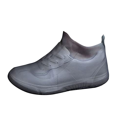 GUOCU Wasserdicht Transparent Überzug für Regenstiefel Verdickt Silikon-PVC Regenüberschuhe Tragbar Überschuhe Schuhe Schuhüberzieher für Schuhschutz chaGraudi von GUOCU