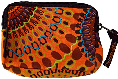 GURU SHOP Portemonnaie `Ethno, Herren/Damen, Orange, Baumwolle, 8x12x2 cm, Portemonnaies von GURU SHOP