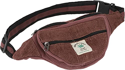 GURU SHOP Praktische Hanf Gürteltasche, Ethno Bauchtasche, Sidebag - Braun, Herren/Damen, Size:One Size, 15x20x8 cm, Festival- Bauchtasche Hippie von GURU SHOP