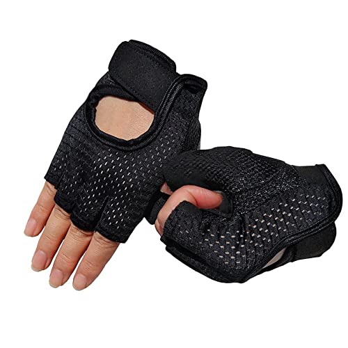 GWAWG 1-Paar-Gym-Handschuhe mit Handgelenkriemen Elastisches Rückengewebe für vollen Palm-Schutz, Leicht atmungsaktiv für Frauen Gewichtheben, Home Gym, Radfahren, Bergsteigen, Outdoor-Sportarten von GWAWG
