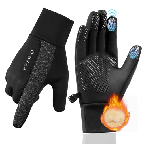 GXCROR Handschuhe Herren Damen Fleece Laufhandschuhe Sport Touchscreen Handschuhe Winterhandschuhe Geeignet zum Laufen, Radfahren, Wandern, Skifahren von GXCROR