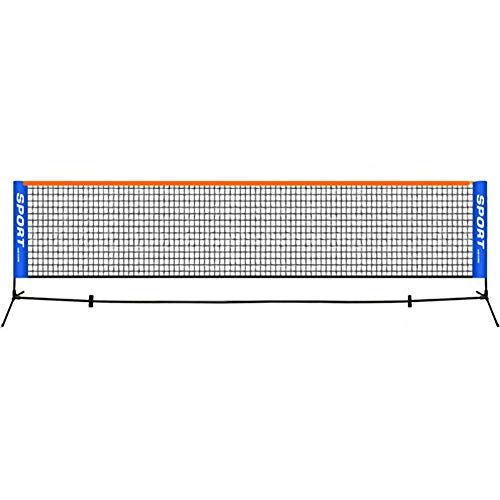 GYKLY Tragbare tragbare Badminton- und Tennisnetze mit Einstellbarer Höhe und verschleißfesten Netzen Standardnetze - 6,1 m von GYKLY