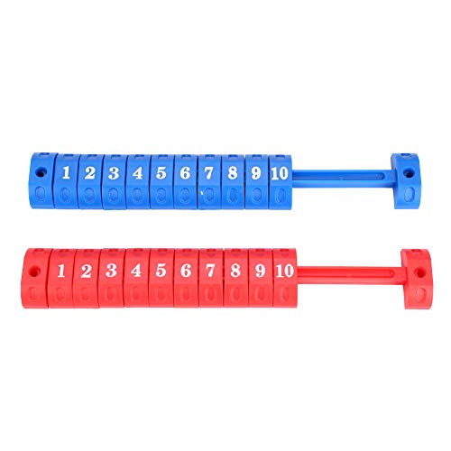 cersalt Tischfußball-Zähler, Tischfußball-Punkteanzeige, sicher und robust, 2 optionale Farben für drinnen und draußen(rot blau) von GZD