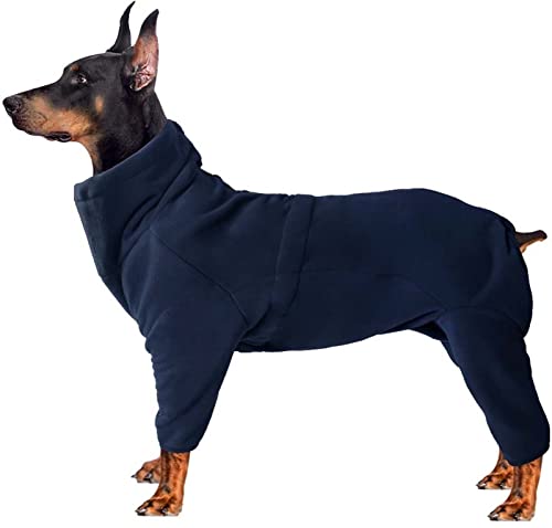 GZGLZDQ Hund Fleece Onesie, Hund Fleece-Pullover mit Beinen, verstellbare warme Hundemantel Jacken mit Kapuzen Rüde/Hündin Overalls für Corgi, geeignet für Welpen kleine mittlere große Hunde von GZGLZDQ