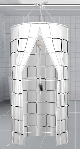 Tragbar Duschzelt Camping Umkleidekabine Mobile Freistehend, Polyester Duschzelt Camping Umkleidezelt, für Toilet, Umkleidekabine (Color : B) von GZGLZDQ