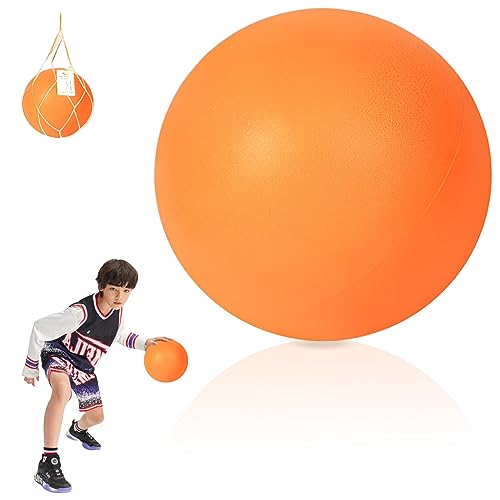 GZWY Silent Basketball Uncoated High-Density Foam Ball with Mute, Soft and Elastic Indoor Training Ball Foam Basketball Leiser Ball für Verschiedene Indoor-Aktivitäten (NO.7, Orange) von GZWY