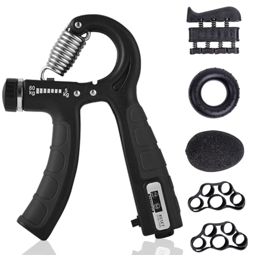 Handtrainer, Unterarmtrainer, Griffkraft Trainer, Einstellbarer Widerstand 5-60kg, Hand Unterarm Trainingsgerät,Grip Hand Trainer, Rutschfester Griff für Sportler und Wiederherstellung der Hand von GZWY