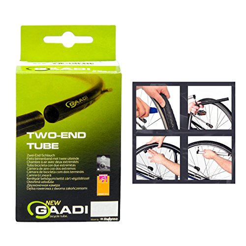 GAADI Uni Fahrradschlauch Dunlop Ventil 40 mm, Schwarz, 24" 37/50-507 DV 35mm von Rubena
