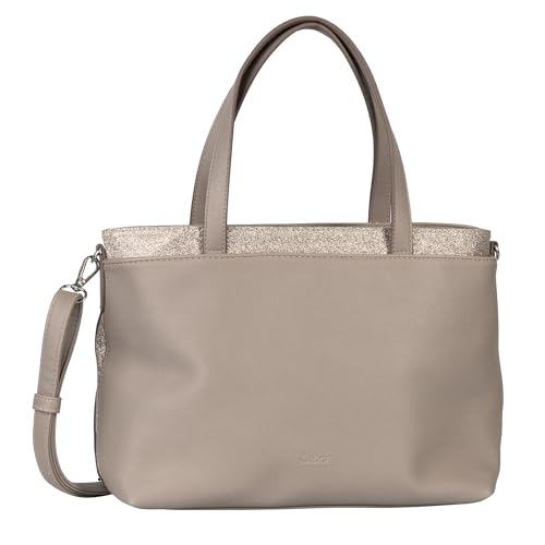 Gabor bags Noara Damen Shopper Umhängetasche Reißverschluss Mittelgroß Beige von Gabor