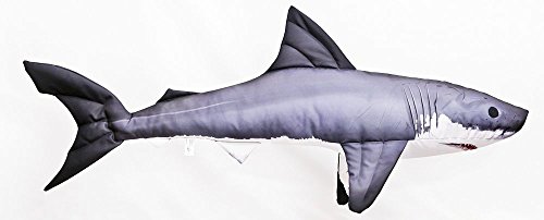Gaby Kissen Fisch Hai weiße Hai 120 cm Kuschelfische Kuscheltie Kopfkissen Plüschtier von Gaby