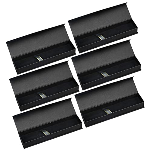 Gadpiparty 6 Stück Teiliges Set Einzelner Stifte Etuis mit Polster Tragbare Schreibgeräte Organizer Box Robuste Geschenkbox mit Sicherem Verschluss Geeignet für Büro Reisen Jubiläen und von Gadpiparty