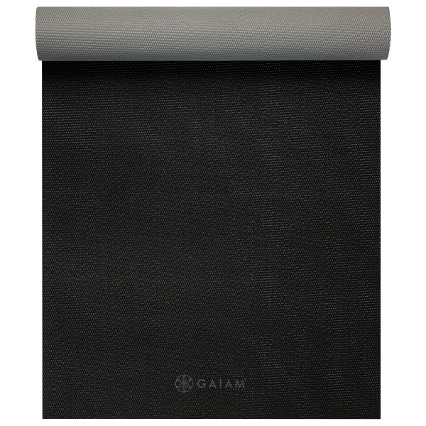 GAIAM - 4 mm Classic 2-Color Yoga Mat - Yogamatte Gr 61 cm x 173 cm x 0,4 cm schwarz von Gaiam